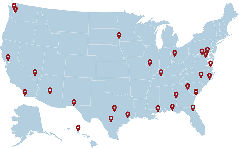 Clerkship Locations Map