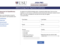 JKSA Knowledge Exam Registration Portal