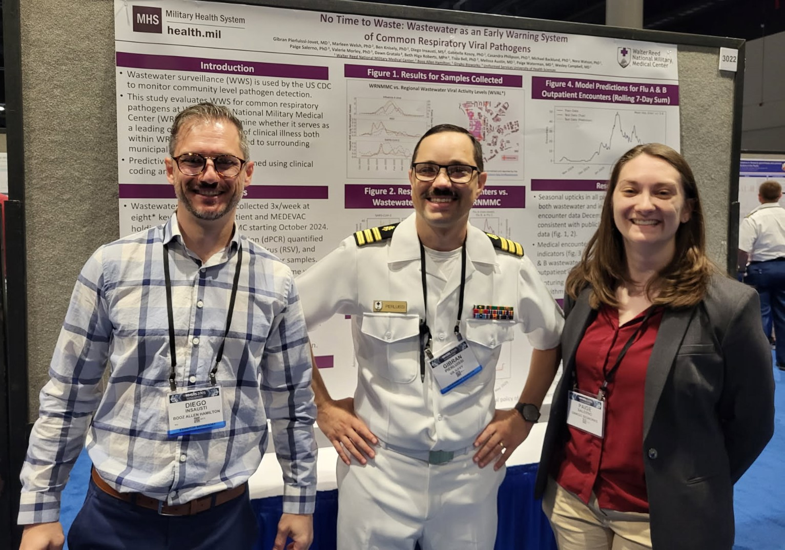 Students and research poster
